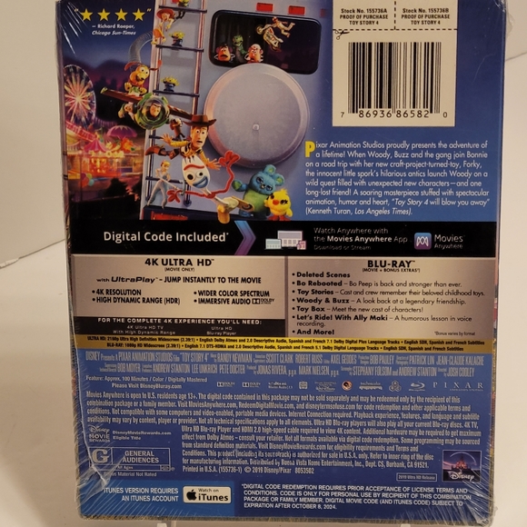 Toy Story 4 Limited Edition DVD - Picture 2 of 3